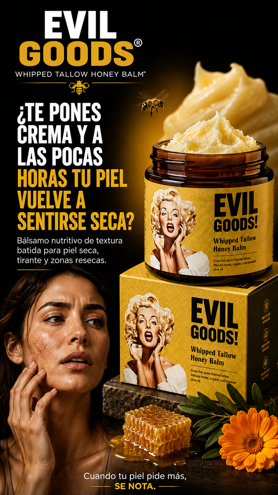EVIL GOODS® BÁLSAMO BATIDO DE SEBO Y MIEL